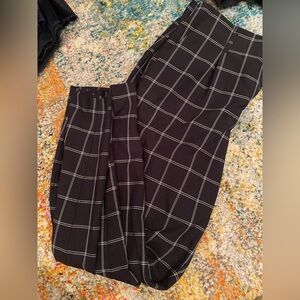 Reitmans Black and White Plaid Pants